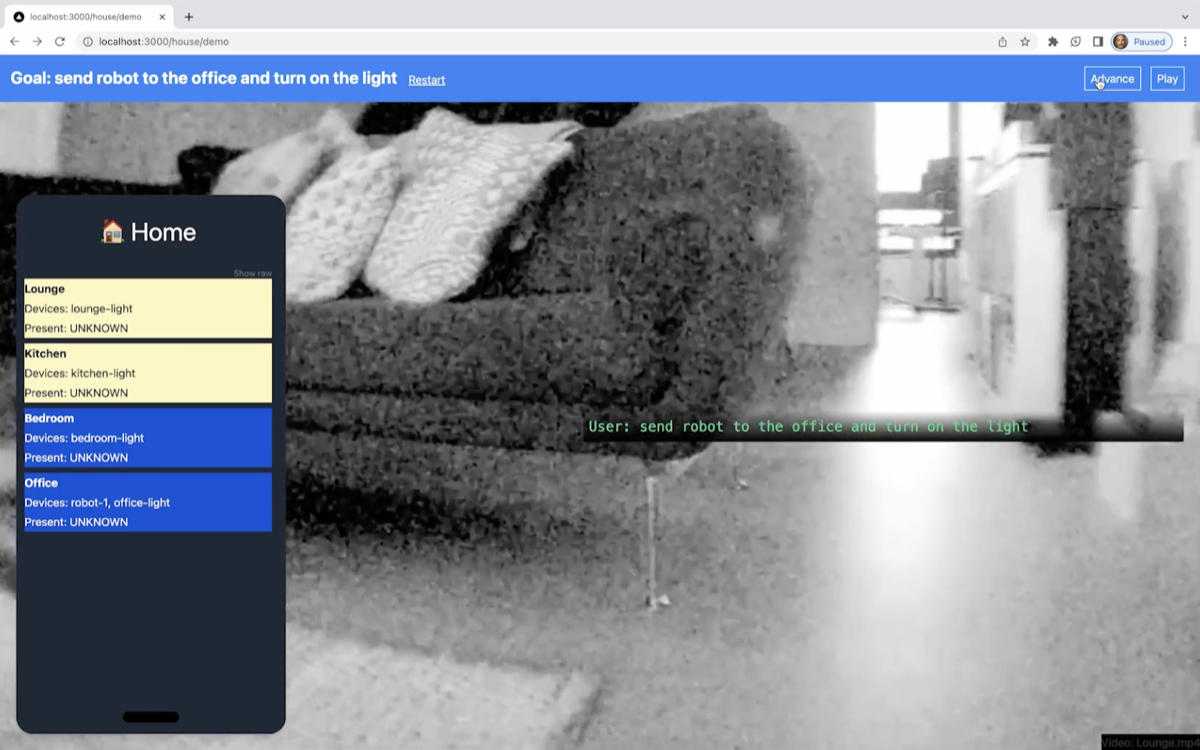 Lares — user issuing robot command